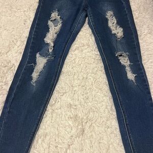 Distressed Blue Women's Jeans